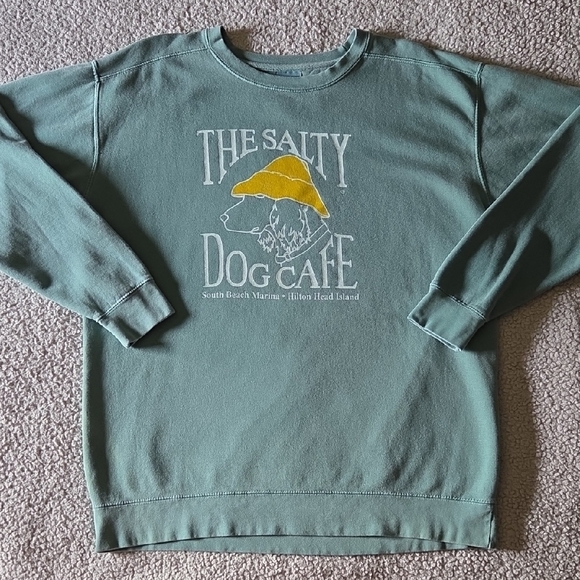 Comfort Colors Tops - The Salty Dog Cafe Hilton Head Long Sleeve Graphic Crew Sweatshirt Pullover
